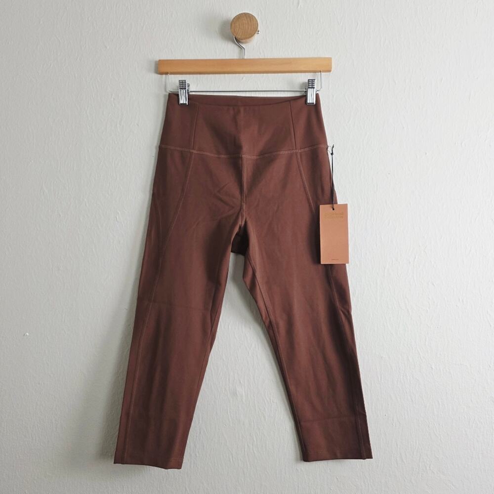 NWT Girlfriend Collective Compressive High Rise 7/8 Leggings Earth Brown M - Picture 6 of 10